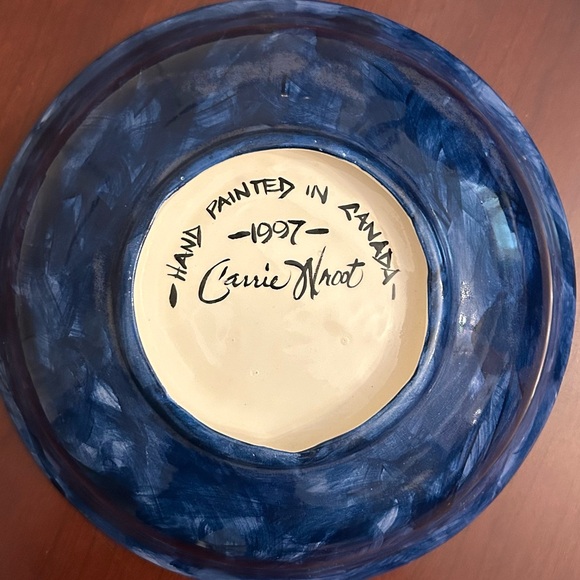 Vintage Carrie Wroot Hand Painted Ceramic Bowl - Picture 3 of 3